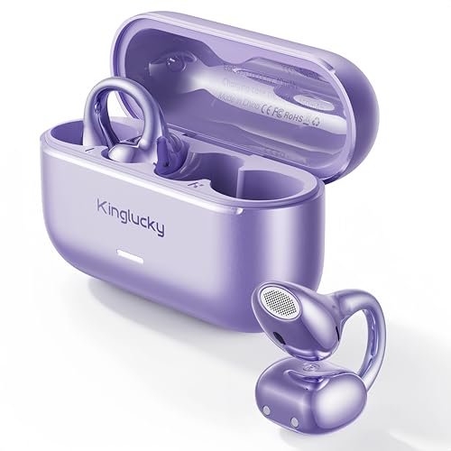 Kinglucky Open Ear Clip-On Earbuds, Semi-in-Ear Headphones...