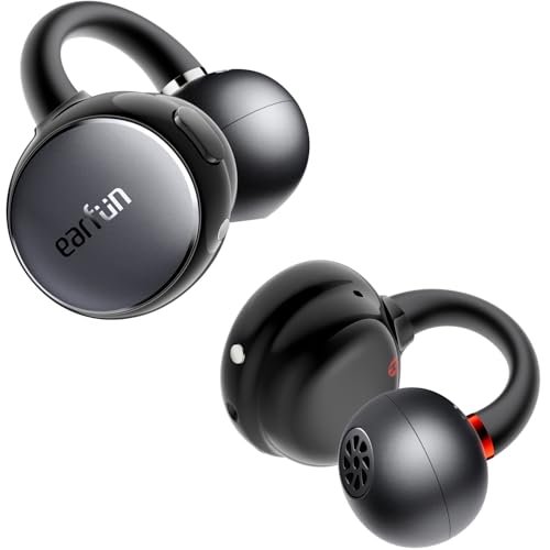 EarFun Clip Open Ear Earbuds, Wireless Clip On Headphones,...