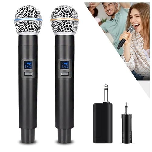 HUACAM 2.4G Wireless Microphone,Dual Microphones for...