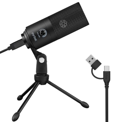 FIFINE K669B USB Microphone, Condenser Recording Mic for...