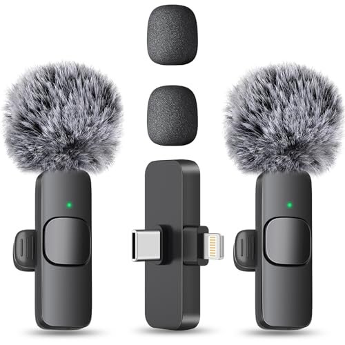 MAYBESTA Wireless Mini Microphone for iPhone, Android Phone...