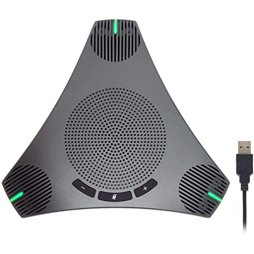 Conference Speaker and Microphone, 360° Omnidirectional USB...