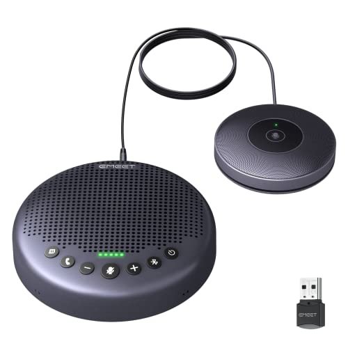 EMEET Conference Speaker and Microphone w/8+1 Mics, 360°...