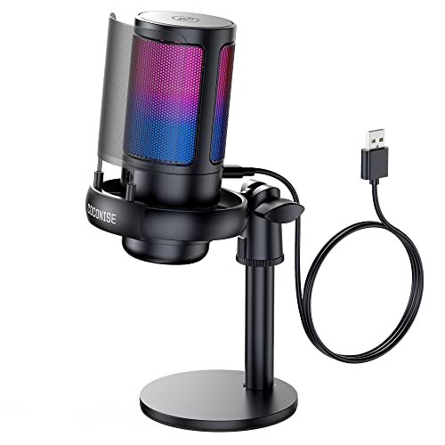 Gaming Microphone for PC: USB Mic for Podcasts Videos &...