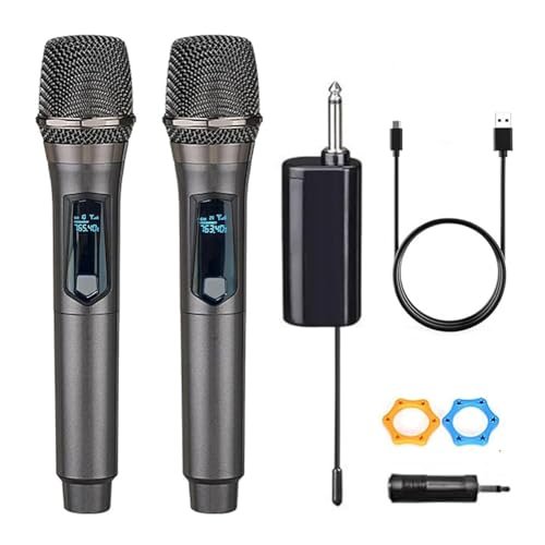 Wireless Microphone, Rechargeable Fixed Frequency Wireless...