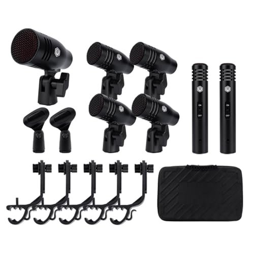 W IN-MIX 7 Piece Wired Dynamic Drum Mic Kit (Whole...