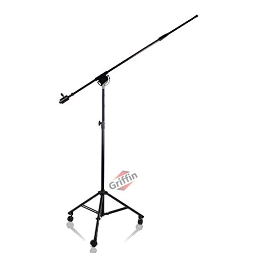 GRIFFIN 11FT Tall Rolling Mic Boom Stand (Extended XHeight...