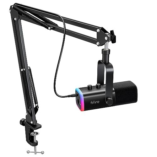 FIFINE AmpliGame AM8T XLR/USB Gaming Microphone Set,...