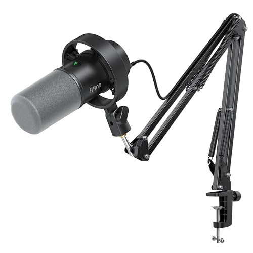 FIFINE K688 Podcast Microphone Kit, USB/XLR Dynamic...
