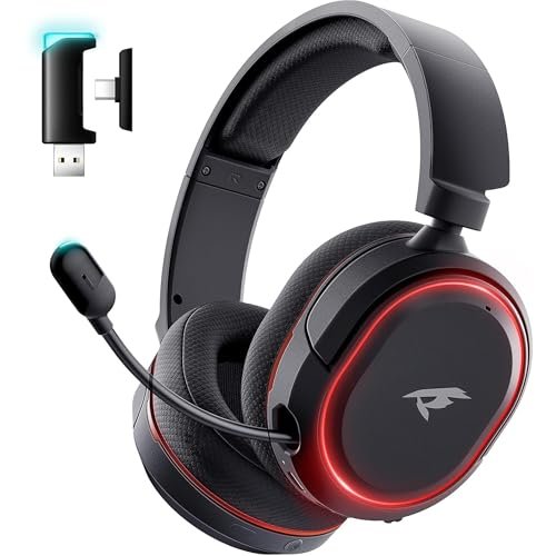 Wireless Gaming Headset, 7.1 Surround Sound, 2.4Ghz USB...