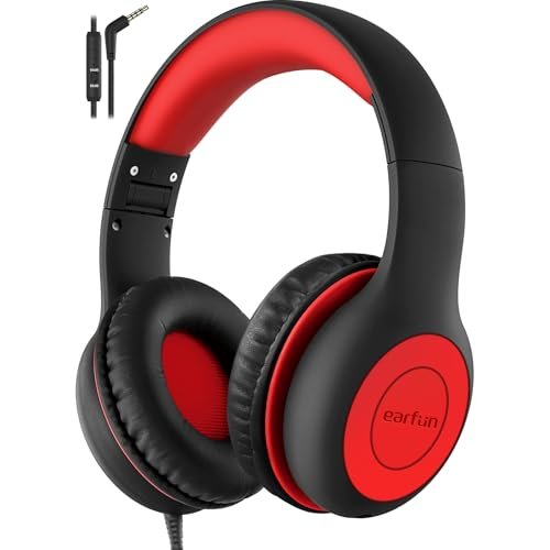 EarFun K1 Kids Headphones Wired with Microphone, 85/94dB...