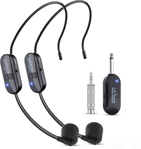 Wireless Microphone Headset Double Professional: Cordless...