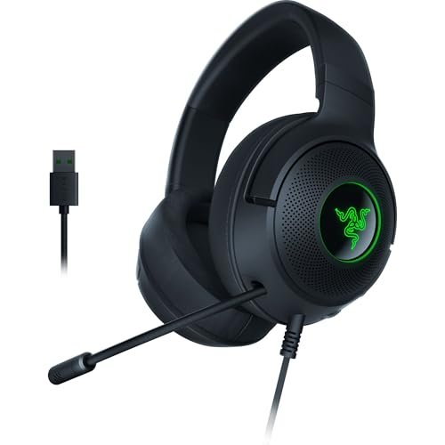 Razer Kraken V3 X Wired USB Gaming Headset, Lightweight,...