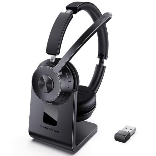 Wireless Headset with Mic for Work, Bluetooth Headset with...