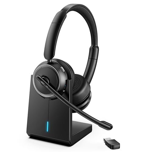 Upgrade ANC & ENC Wireless Headset with Mic for...