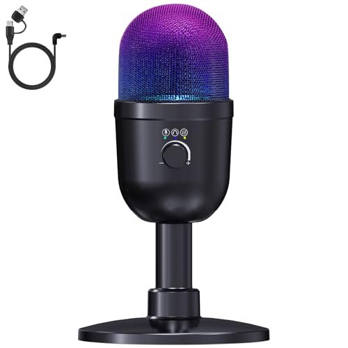 LRUFOB USB Gaming Condenser Microphone for...