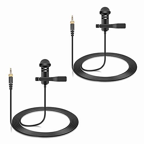 2-Pack Lavalier Lapel Microphone Compatible with Sennheiser...