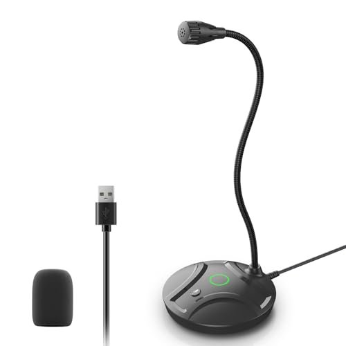 CMOCIIY Plug & Play USB Computer Microphone, Flexible...