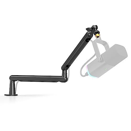 FIFINE Microphone Boom Arm, Low Profile Adjustable Stick...