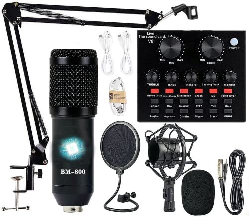 Podcast Equipment Bundle, BM-800 Condenser with Voice...