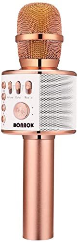 BONAOK Wireless Bluetooth Karaoke Microphone,3-in-1...