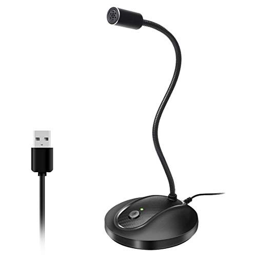 JOUNIVO USB Microphone, 360 Degree Adjustable Gooseneck...