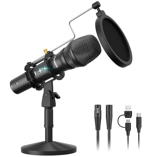 MAONO USB/XLR Dynamic Microphone for PC Podcast Recording...