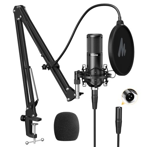MAONO PM320S Condenser PC Microphone with XLR Cable, Boom...