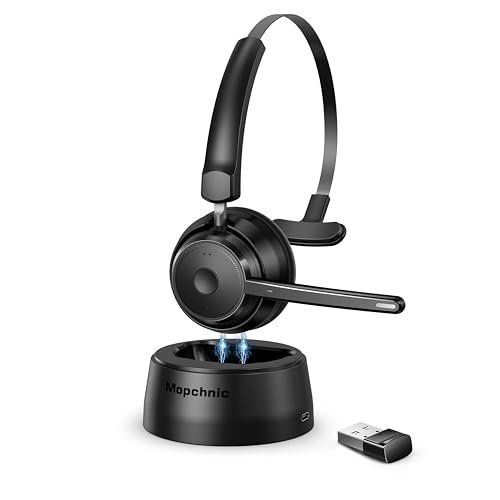 Mopchnic Bluetooth Headset, Wireless Headset with AI...