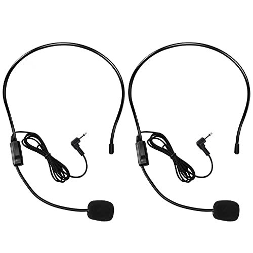 VOVIGGOL 2Pcs Microphone Headset Mic, Flexible Wired Boom...