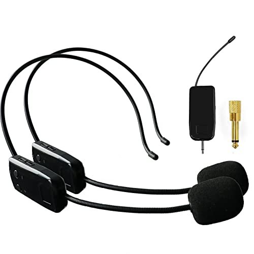 Wireless Microphone System for 2 People, 2.4G Dual Wireless...