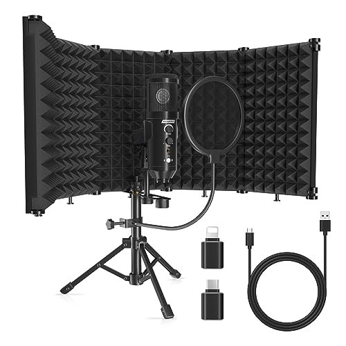 SwaykTech Studio Recording Microphone Isolation Shield with...