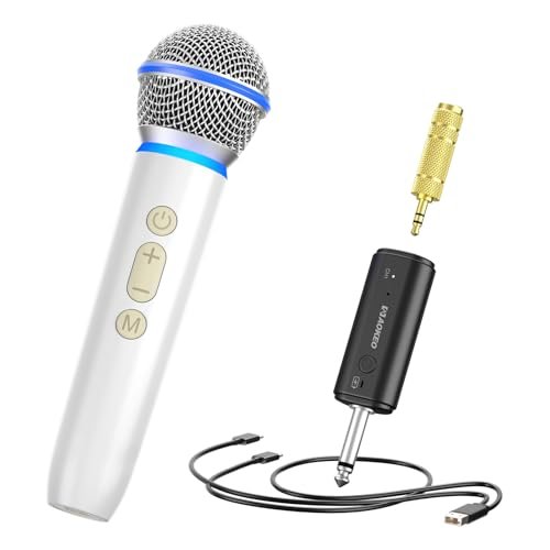 Aokeo Wireless Microphone with Rechargeable Receiver,UHF...