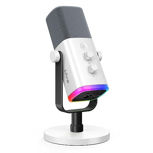 FIFINE AmpliGame AM8W XLR/USB Gaming Microphone for...