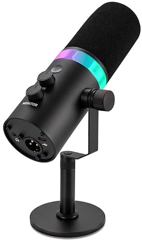 Pyle Dynamic USB/XLR Microphone for Podcasting, Streaming &...