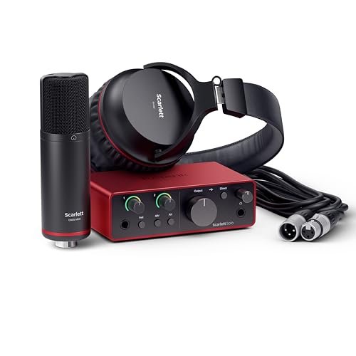 Focusrite Scarlett Solo Studio 4th Gen USB Audio Interface...
