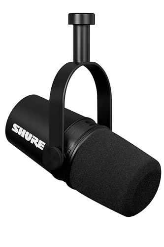Shure MV7X XLR Dynamic Microphone for Podcasting, Streaming...