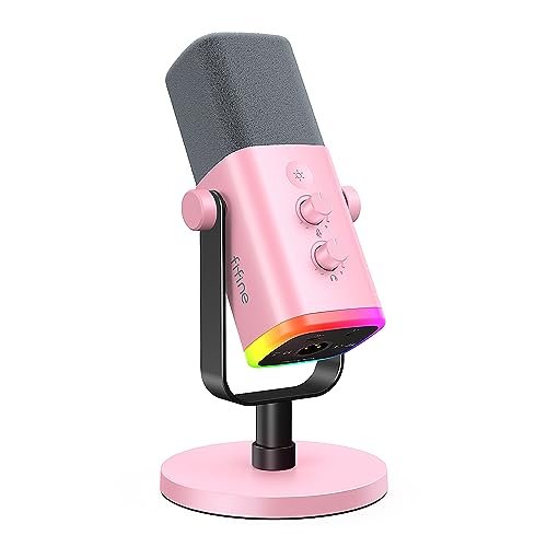 FIFINE AmpliGame AM8P XLR/USB Dynamic Microphone for Gaming...