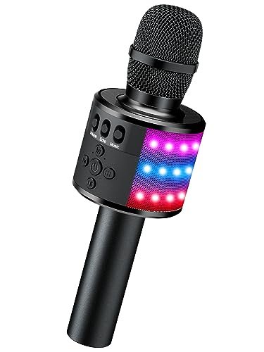 BONAOK Karaoke Microphone for Kids & Adults - Bluetooth...