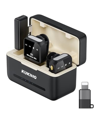 Wireless Lavalier Microphone for iPhone iPad Android With...