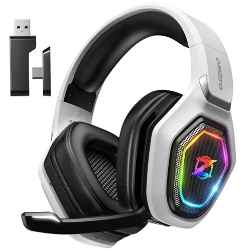 Ozeino 2.4GHz Wireless Gaming Headset for PC, Ps5, Ps4 -...