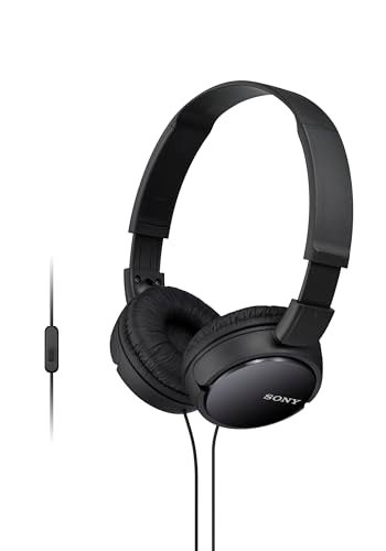 Sony ZX Series Wired On-Ear Headphones with Mic, Black...