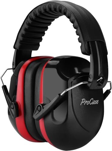 ProCase NRR 28dB Noise Reduction Ear Muffs, Foldable...