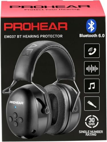 PROHEAR 037 Bluetooth 6.0 Hearing Protection Headphones...