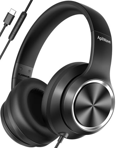Active Noise Cancelling Headphones, USB C Headphones Wired...