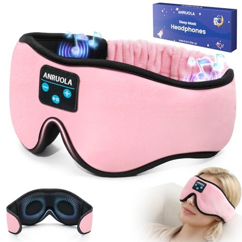 3D Sleep Mask with Bluetooth Headphones, Wireless Sleep...