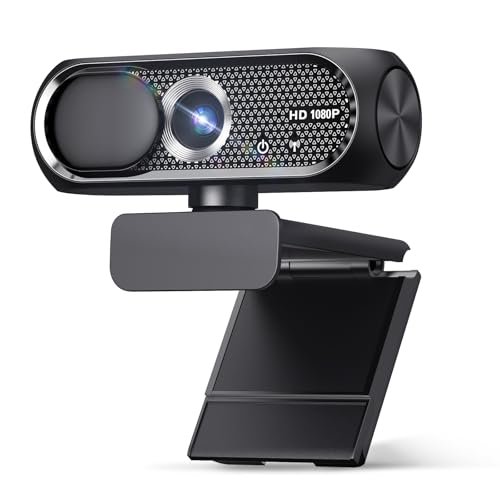 Shcngqio 1080P HD Webcam with Microphone, Privacy Cover,...