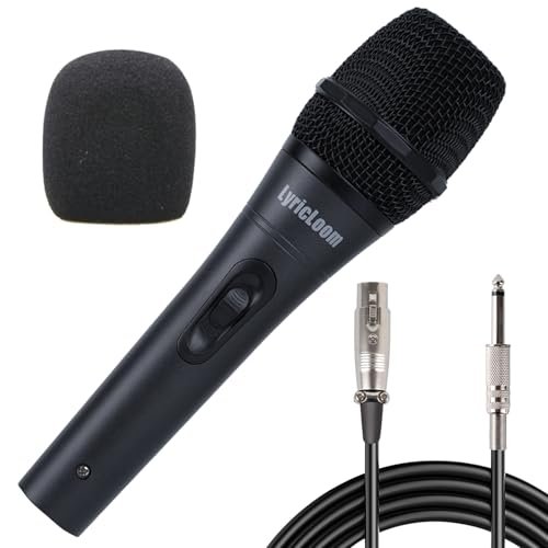LyricLoom Professional Wired Microphone for Karaoke...